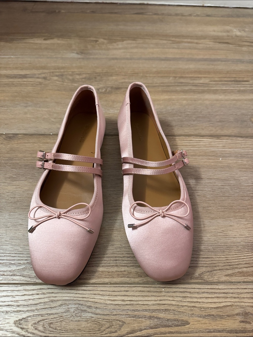 Madewell Women’s Pink Ballet Flats with Double Straps - Picture 2 of 6
